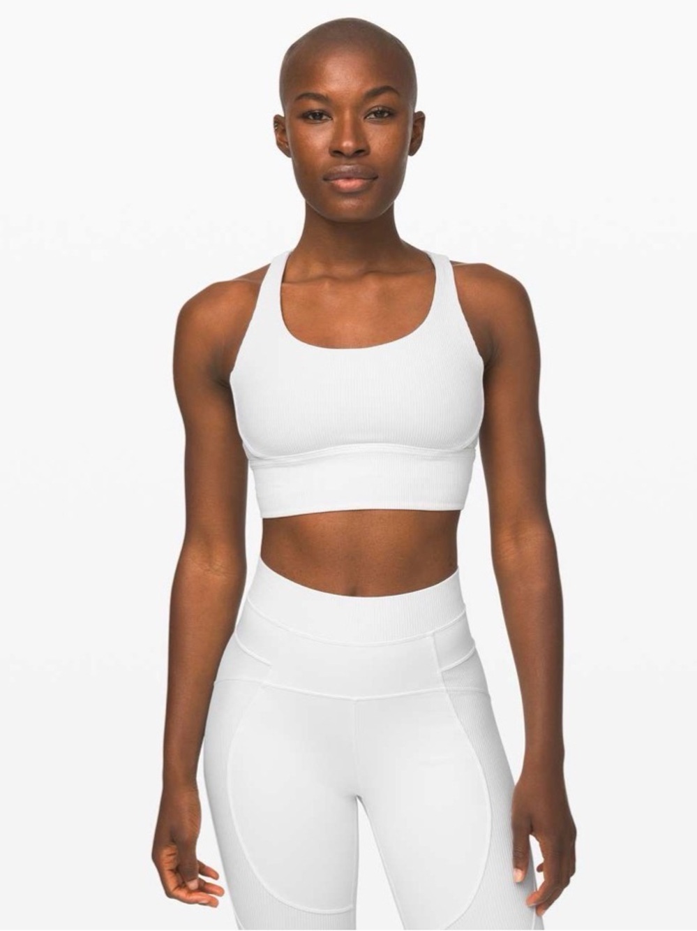 Lululemon Energy Bra *Long Line Texture
White